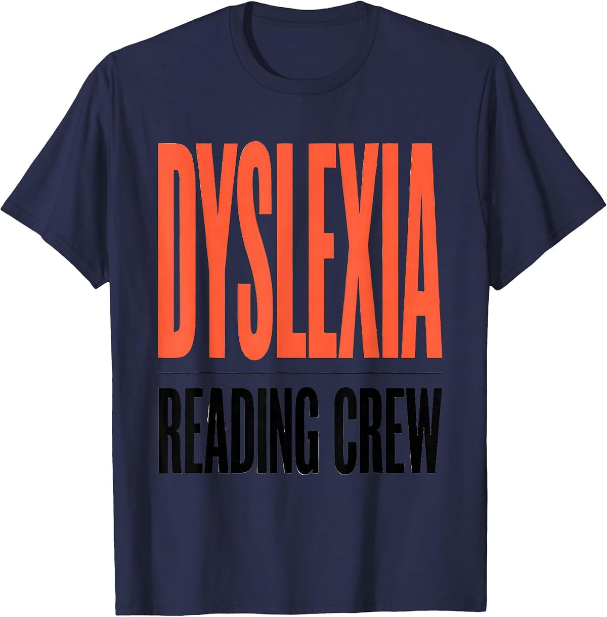 Dyslexia Reading Crew Funny Dyslexia Teacher Squad Awareness T-Shirt - Navy Blue