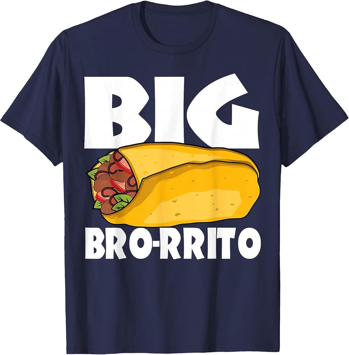 Big Burrito Mexican Food Cinco de Mayo T-Shirt - Navy Blue
