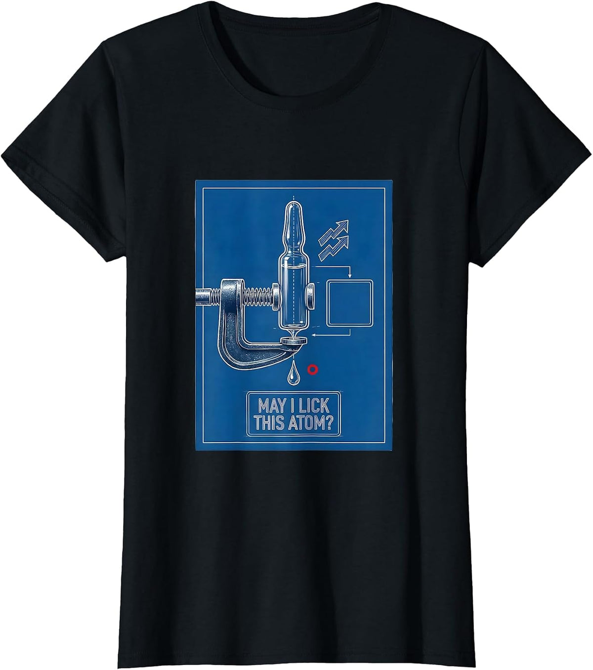 May I Lick This Atom Funny Periodic Table Science Teacher T-Shirt - Black