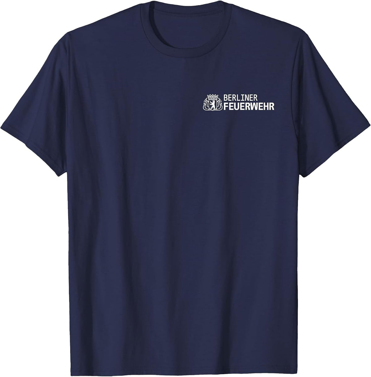 Germany Berlin Fire Department Feuerwehr Firefighter T-Shirt - Navy Blue