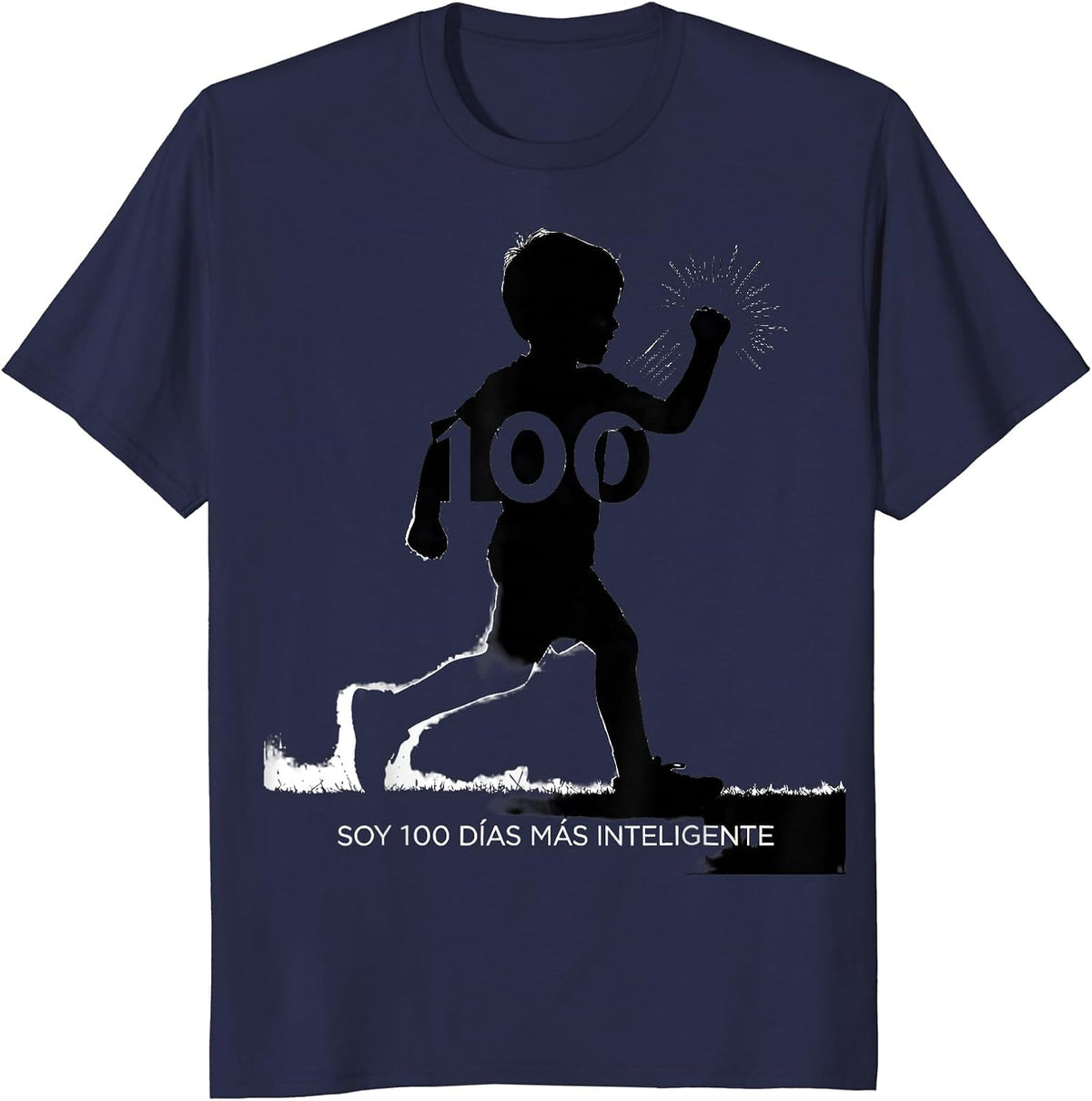 Soy 100 Días Más Inteligente Spanish Teacher 100th Day T-Shirt - Navy Blue