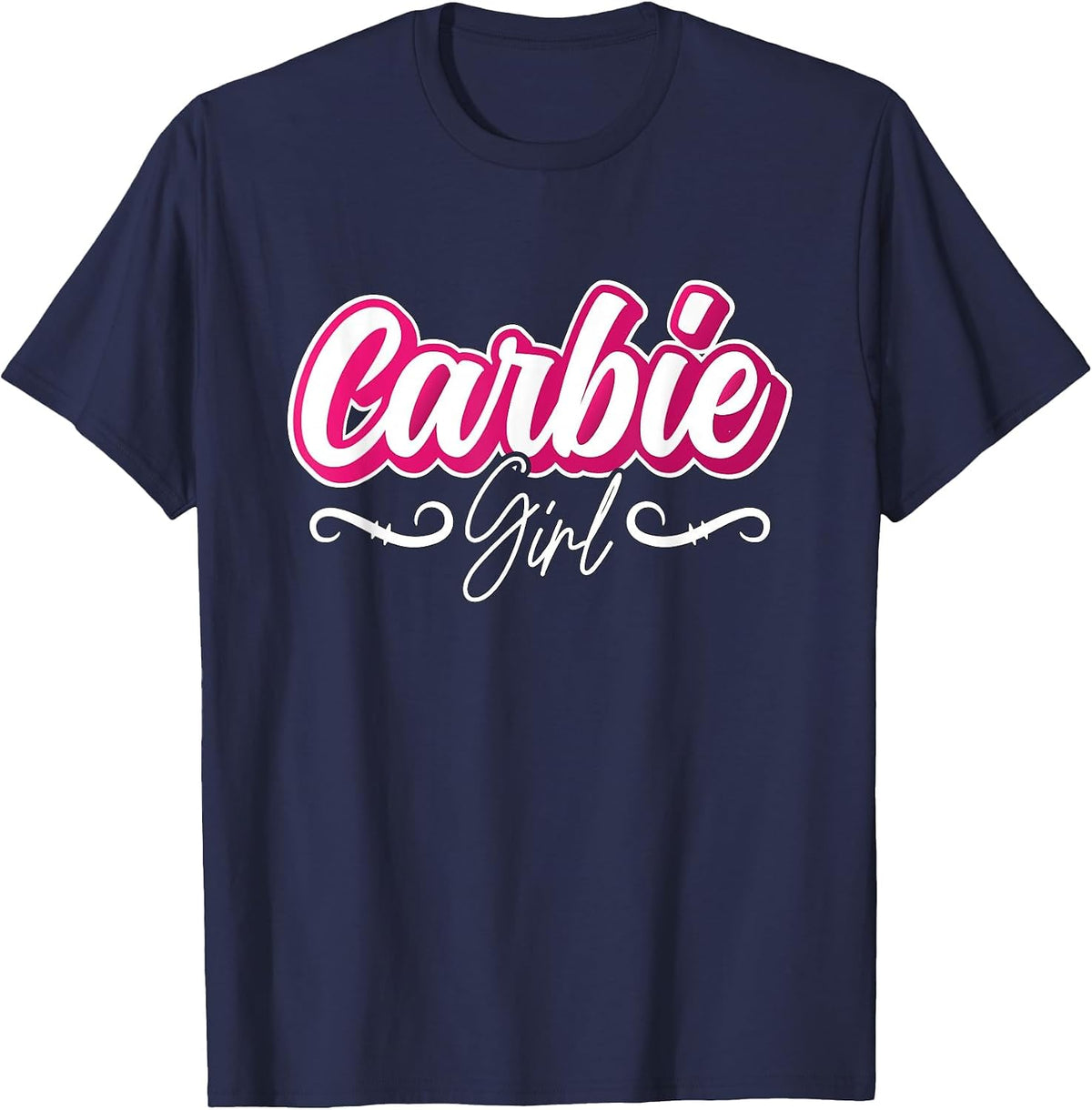 Carbie Girl Law Carb Nutrition High Fat Diet Low Carb Diet T-Shirt - Navy Blue