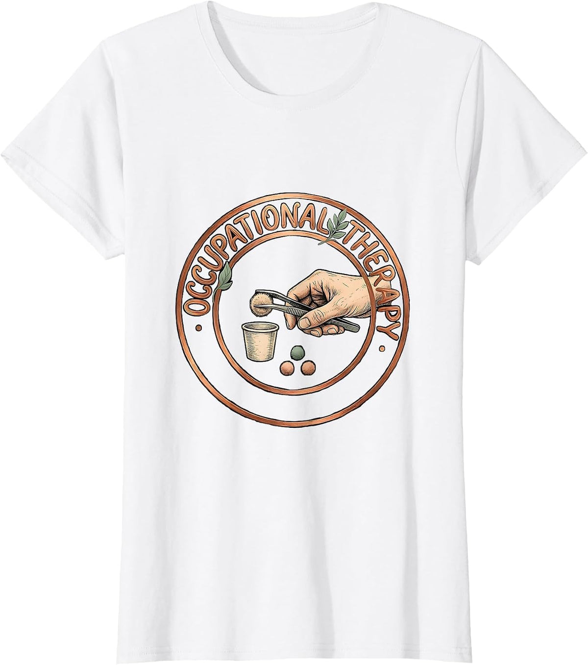 Women's Occupational Therapy Boho Retro Occupational Therapist OT T-Shirt - White