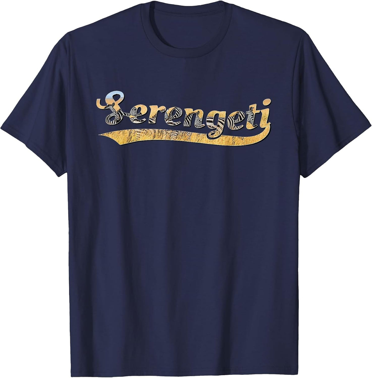 Serengeti National Park Vintage T-Shirt - Navy Blue