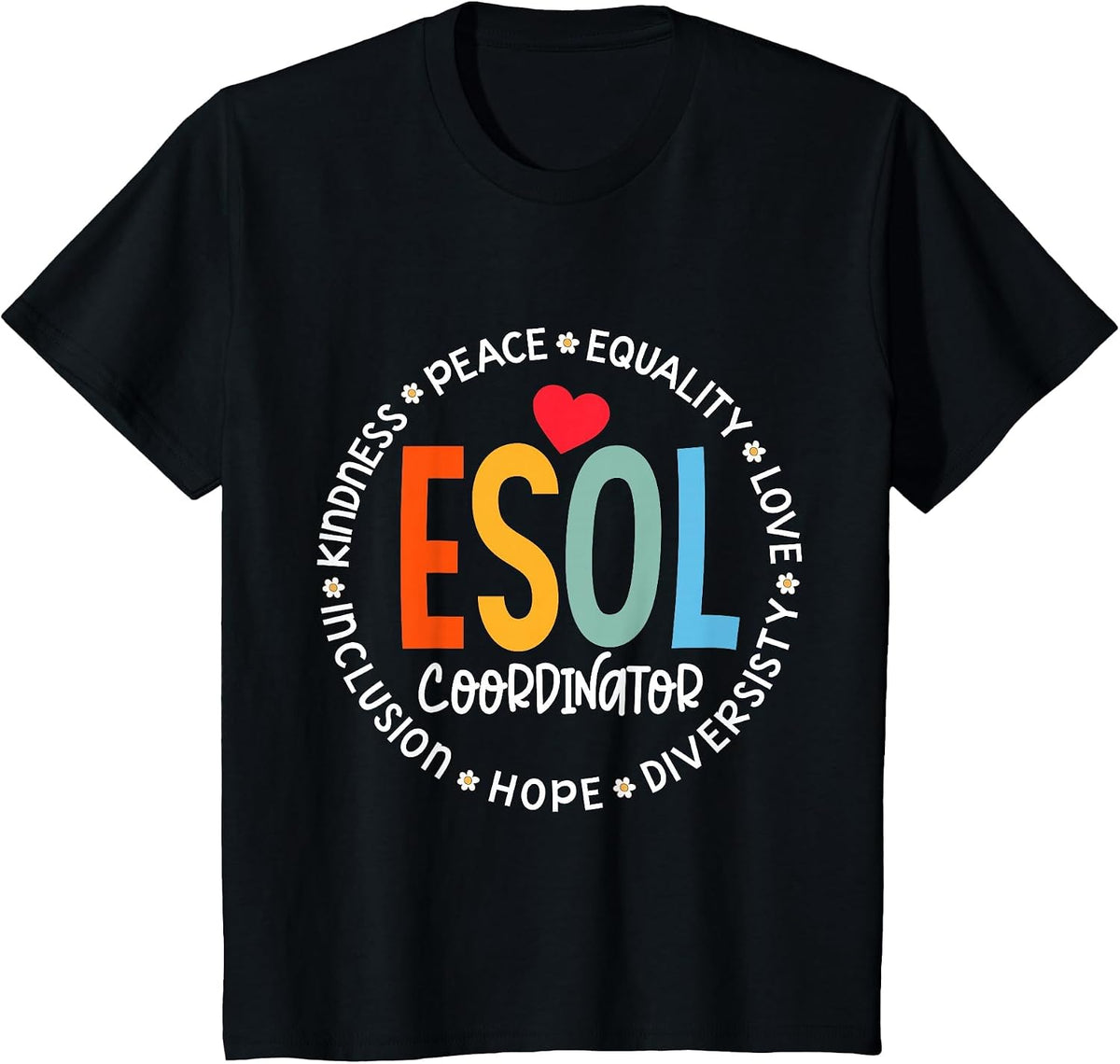 Back to School Crew Students - ESOL Coordinator Teacher T-Shirt - Black
