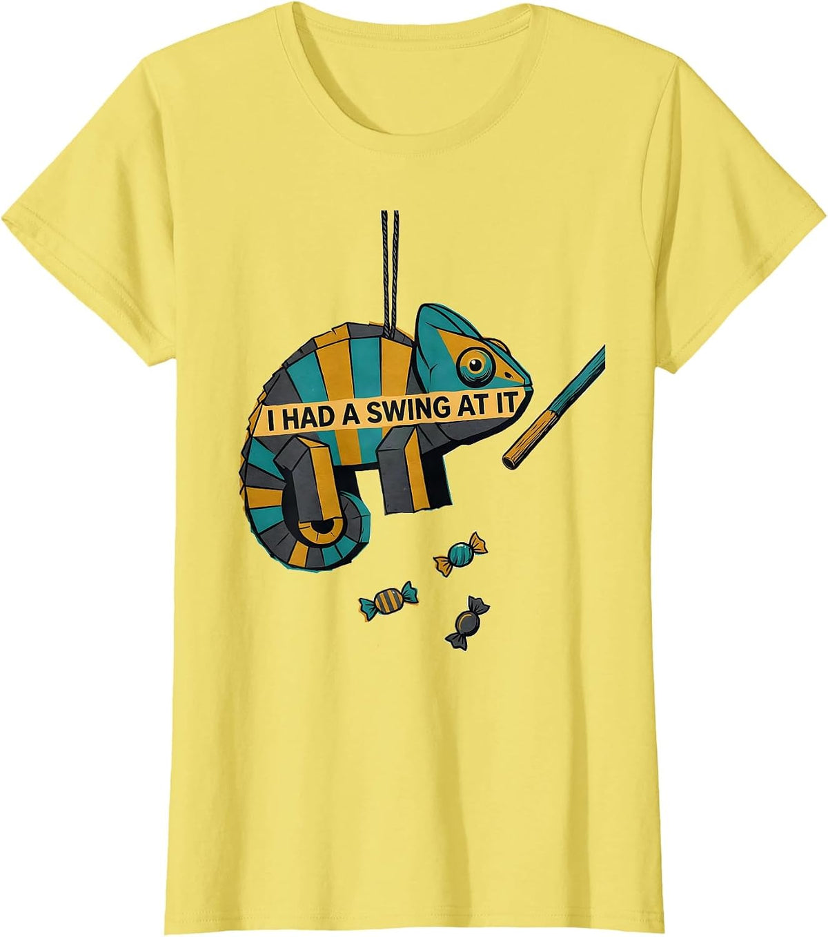 I Had A Swing At It Funny Cinco De Mayo Party Costume T-Shirt - Lemon Yellow