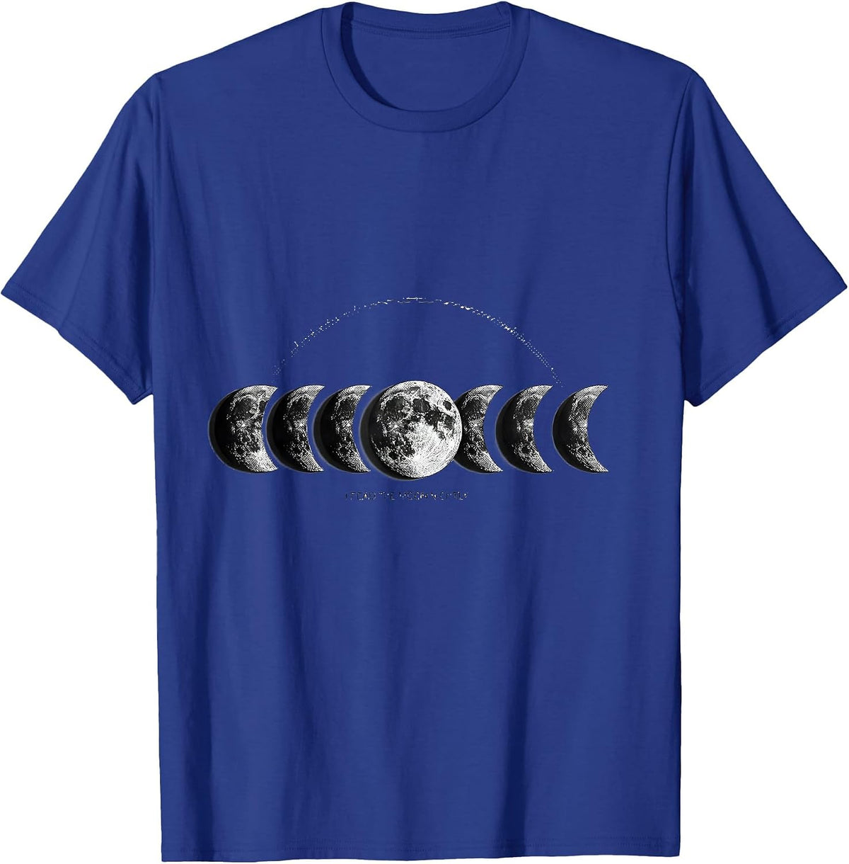 Men's I Read The Moon Nightly Astronomy Lunar Cycle Celestial T-Shirt - Royal Blue