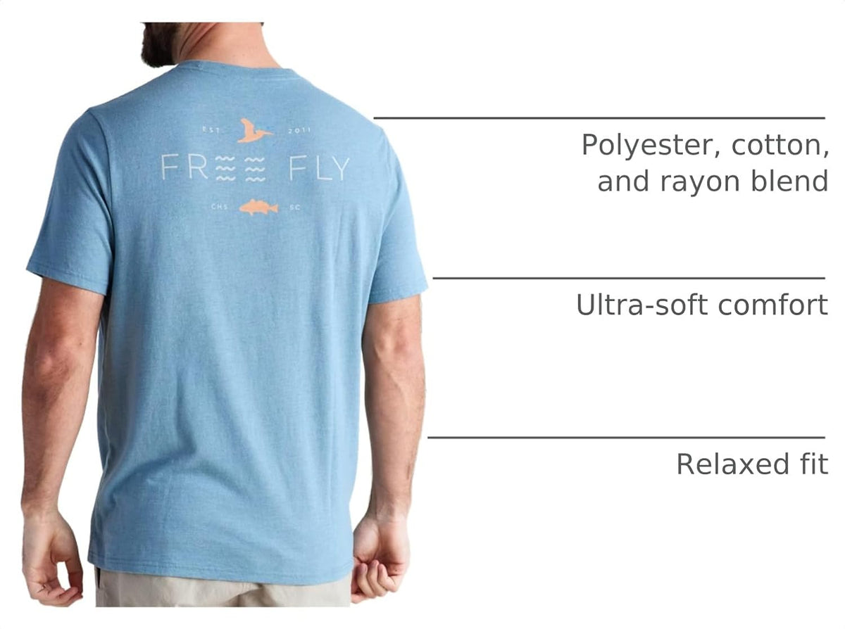 Free Fly Men's Low Tide Tee - size chart
