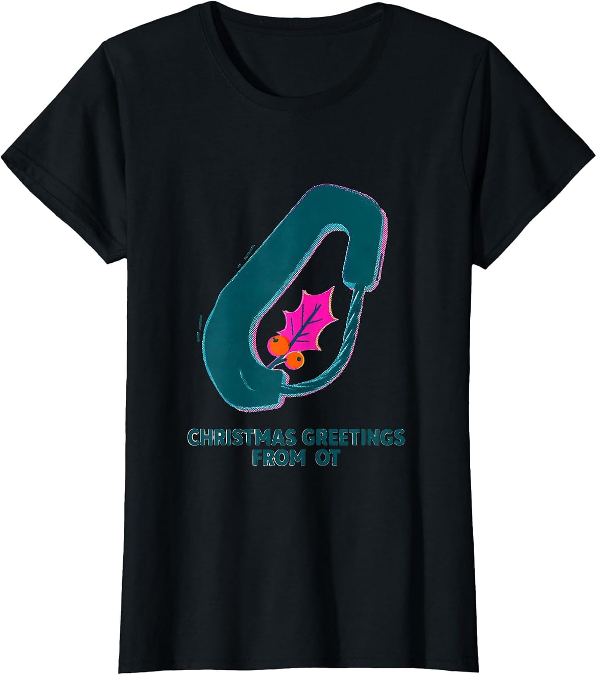 Christmas Greetings From OT Funny Occupational Therapy T-Shirt - Black