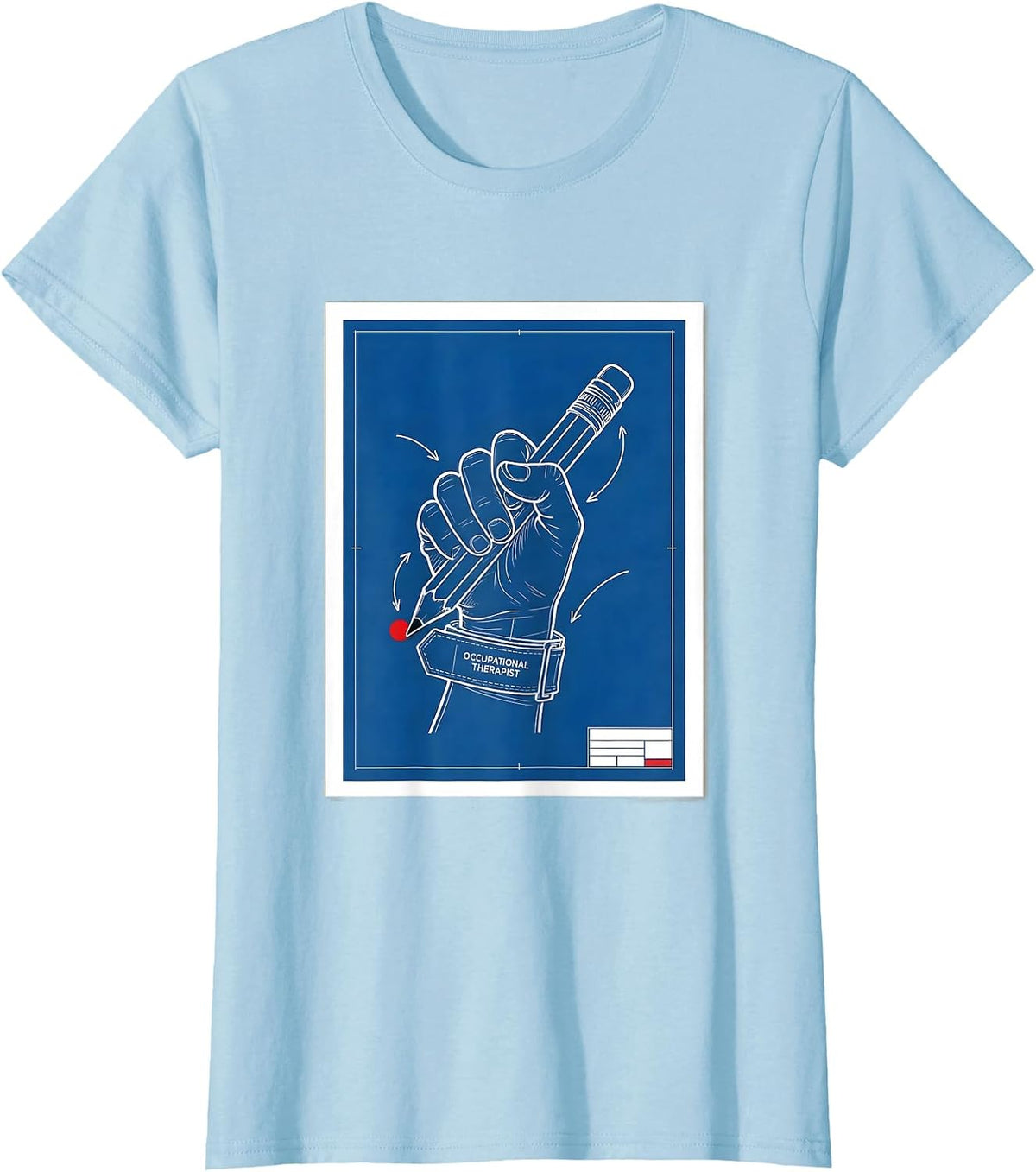 Occupational Therapist Vintage Retro OT Month Celebration T-Shirt - Baby Blue