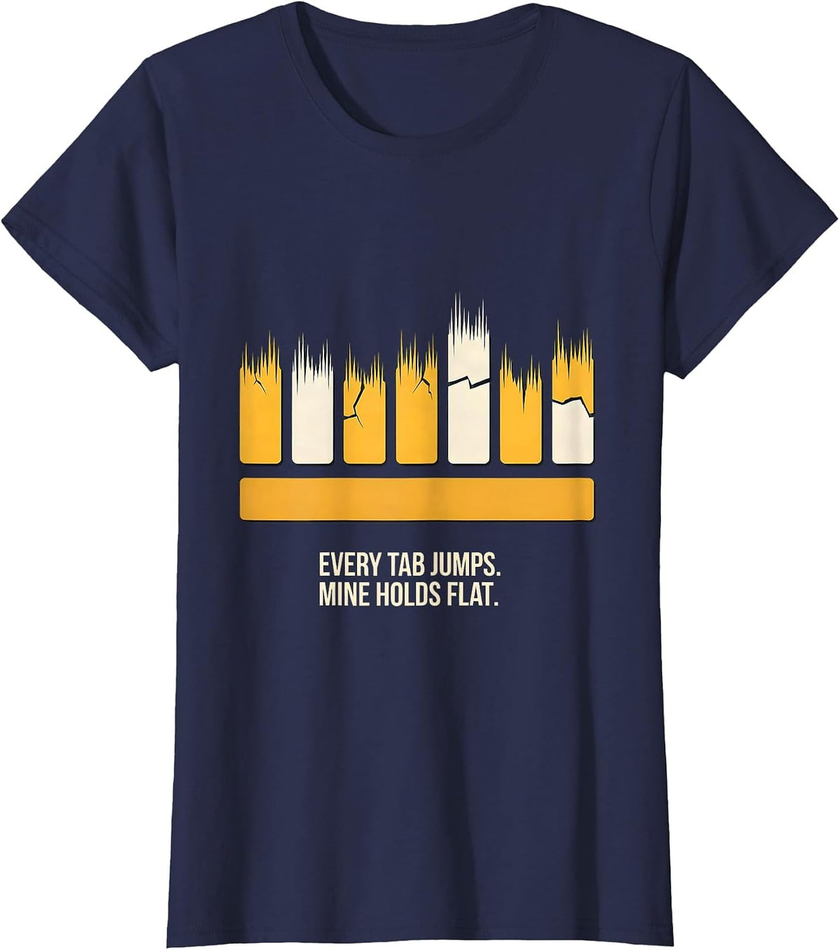 Women's Every Tab Jumps Mine Holds Flat 911 Dispatcher Thin Line T-Shirt - Navy Blue