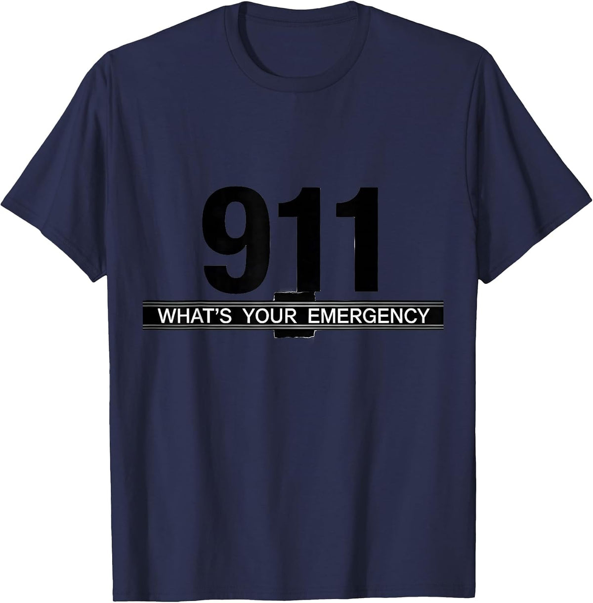 Men's 911 Whats Your Emergency Dispatcher First Responder Pride T-Shirt - Navy Blue