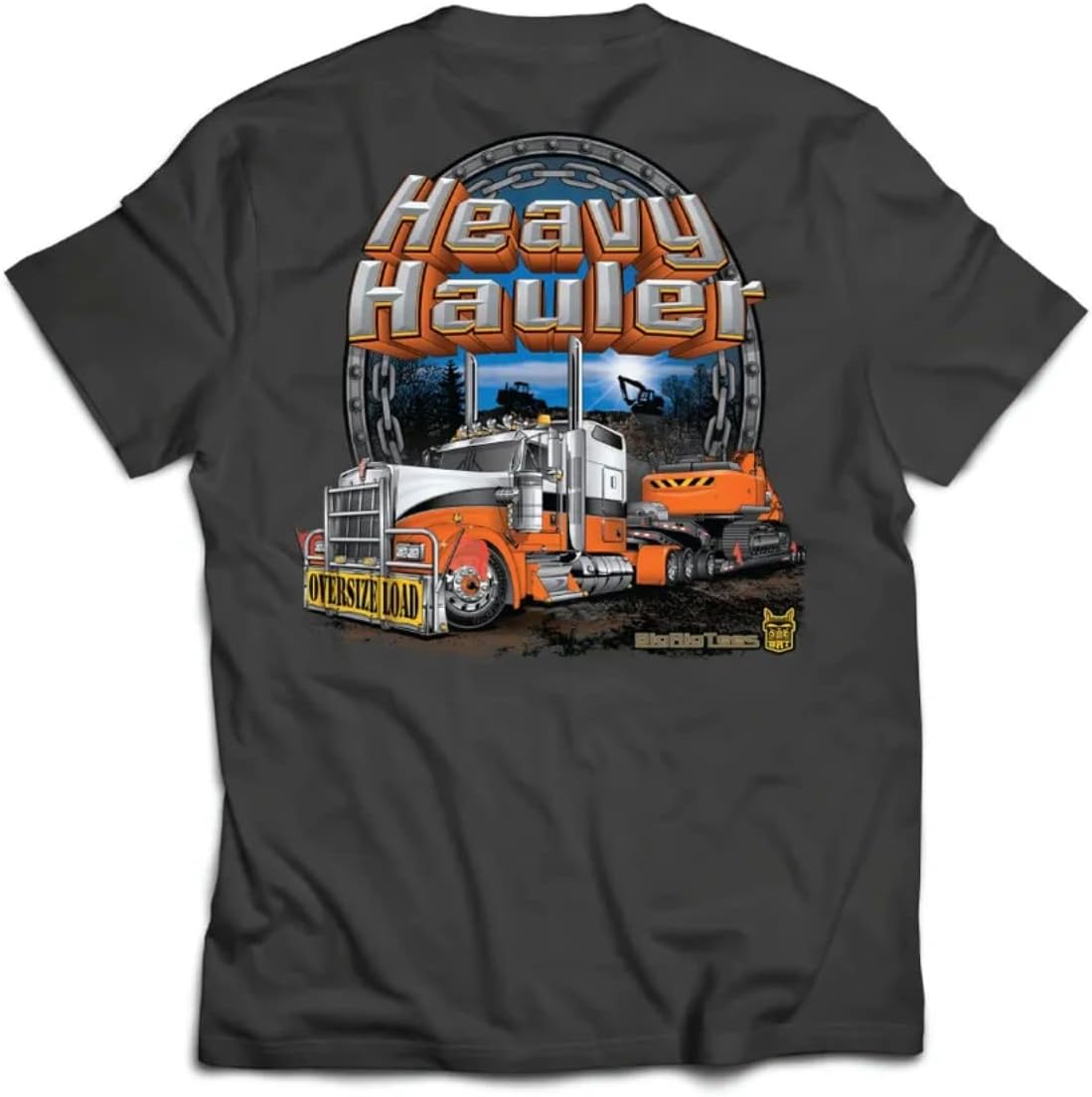Big Rig Trucks 'Heavy Hauler' T-Shirt (Small) Charcoal Grey - As Pictured
