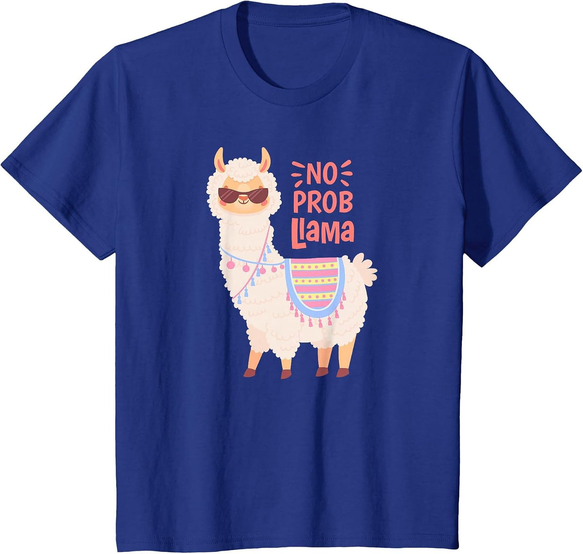 No ProbLlama Shirt, No Problama Shirt, Funny Alpaca Llama T-Shirt - Royal Blue