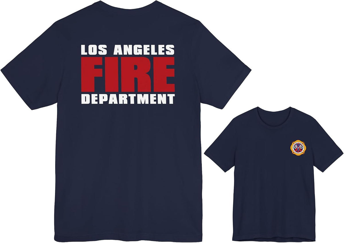 118 LA Fire Department Shirt LA Fire Department TV Show Merchandise T-Shirt Gifts (Ships from USA, Takes 7-10 Days) - Navy
