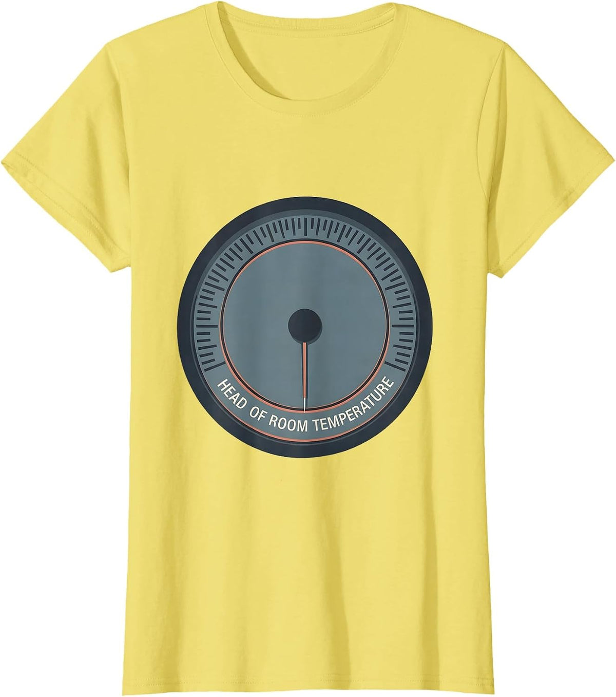 Women's Head of Room Temperature Funny School Counselor Appreciation T-Shirt - Lemon Yellow