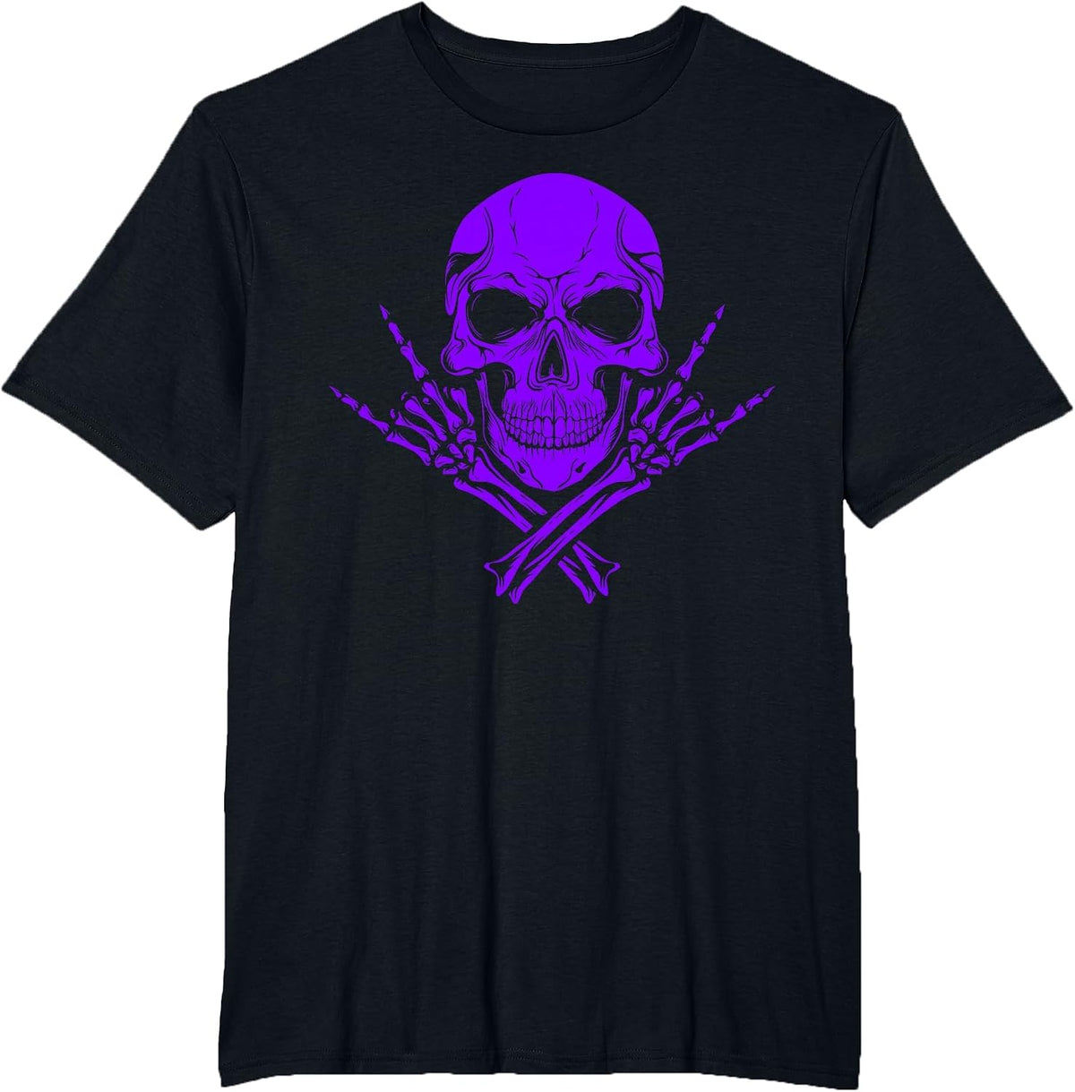 Amazing Purple Skeleton T-Shirt - Black