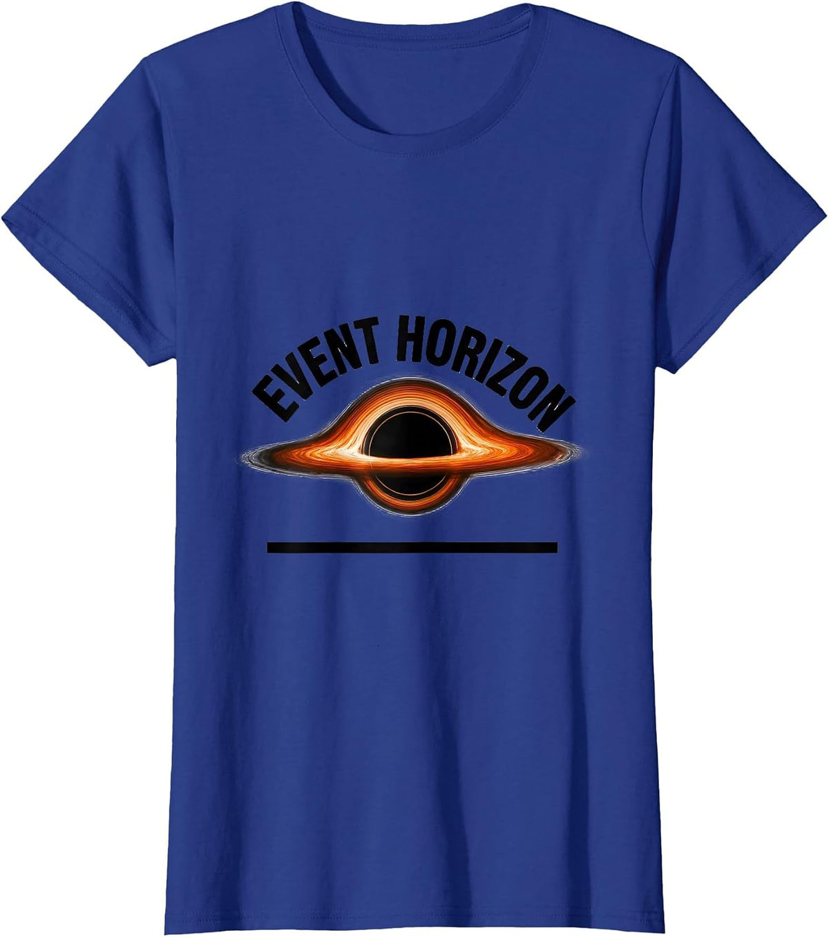 Women's Event Horizon Minimalist Astrophysics Science Student T-Shirt - Royal Blue