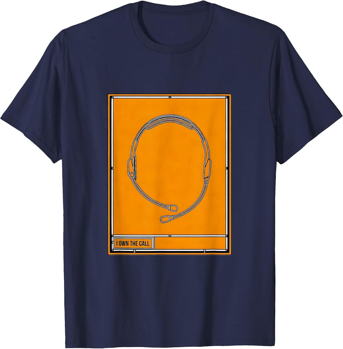 I Own The Call Thin Yellow Line 911 Dispatcher Emergency T-Shirt - Navy Blue