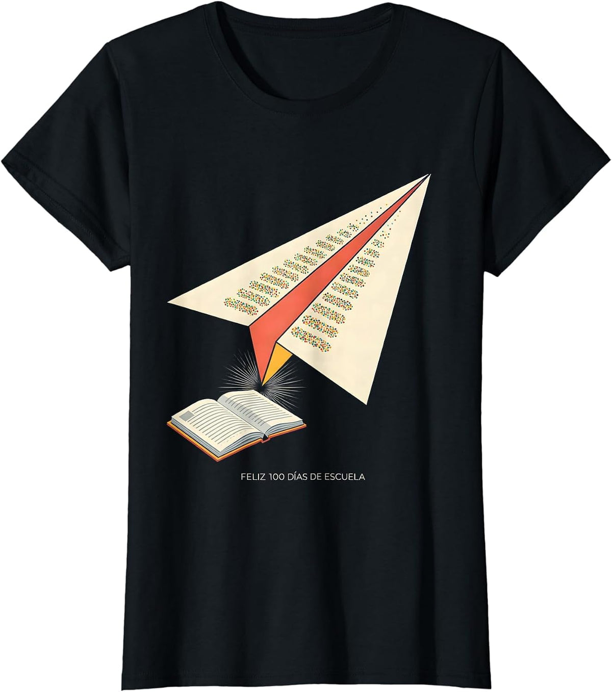Feliz 100 Días de Escuela Spanish Teacher 100th Day School T-Shirt - Black