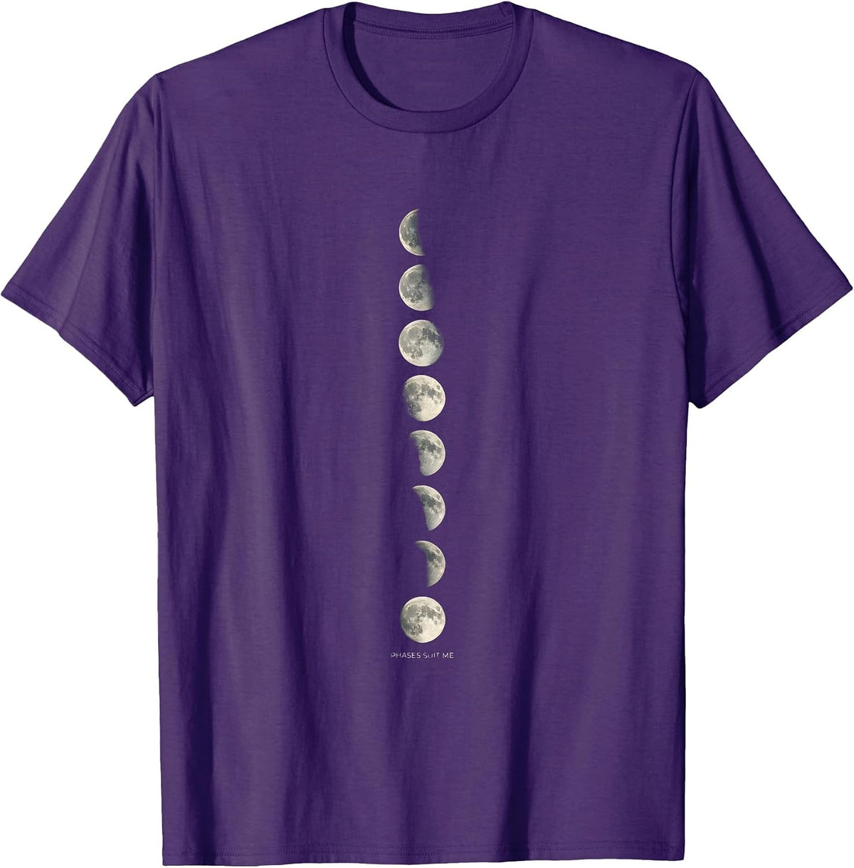Men's Phases Suit Me Vintage Astronomy Celestial Lunar Cycle T-Shirt - Purple