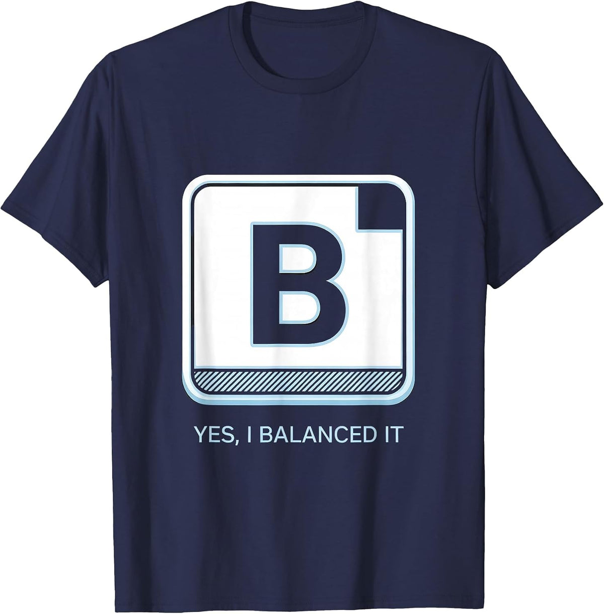 Men's Yes, I Balanced It Funny Chemistry Science Nerd Humor T-Shirt - Navy Blue
