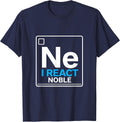 I React Noble Funny Chemistry Science Pun Humor T-Shirt - Navy Blue