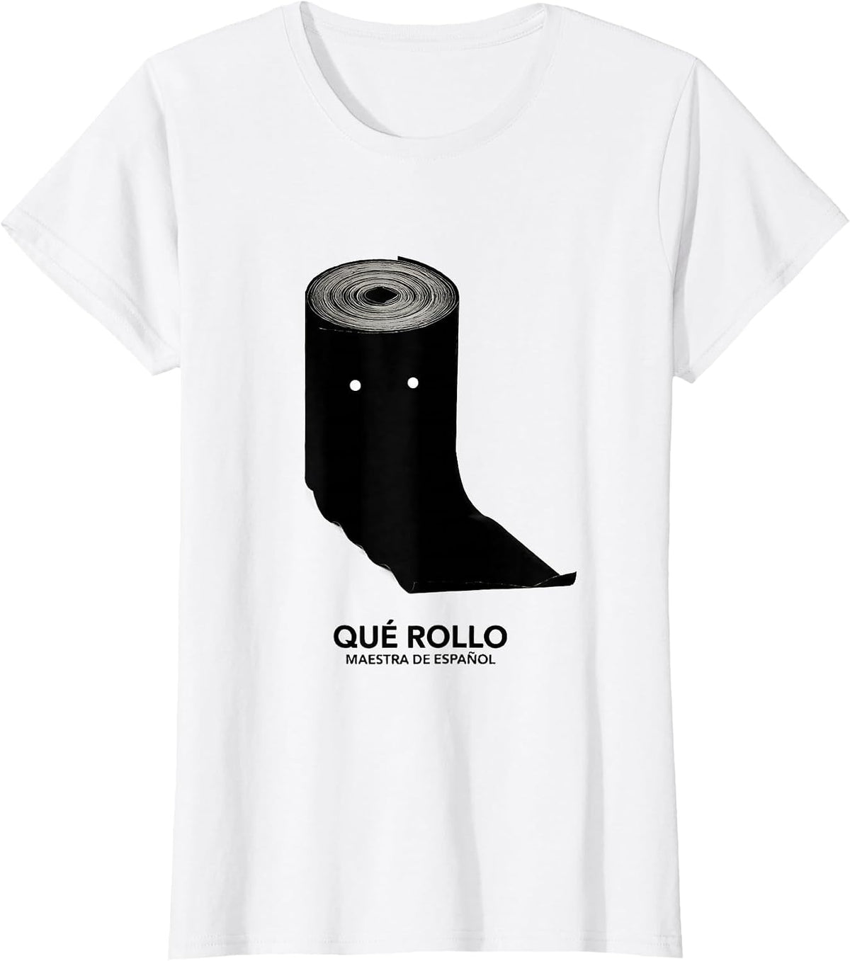 Qué Rollo Maestra de Español Funny Spanish Teacher Back T-Shirt - White