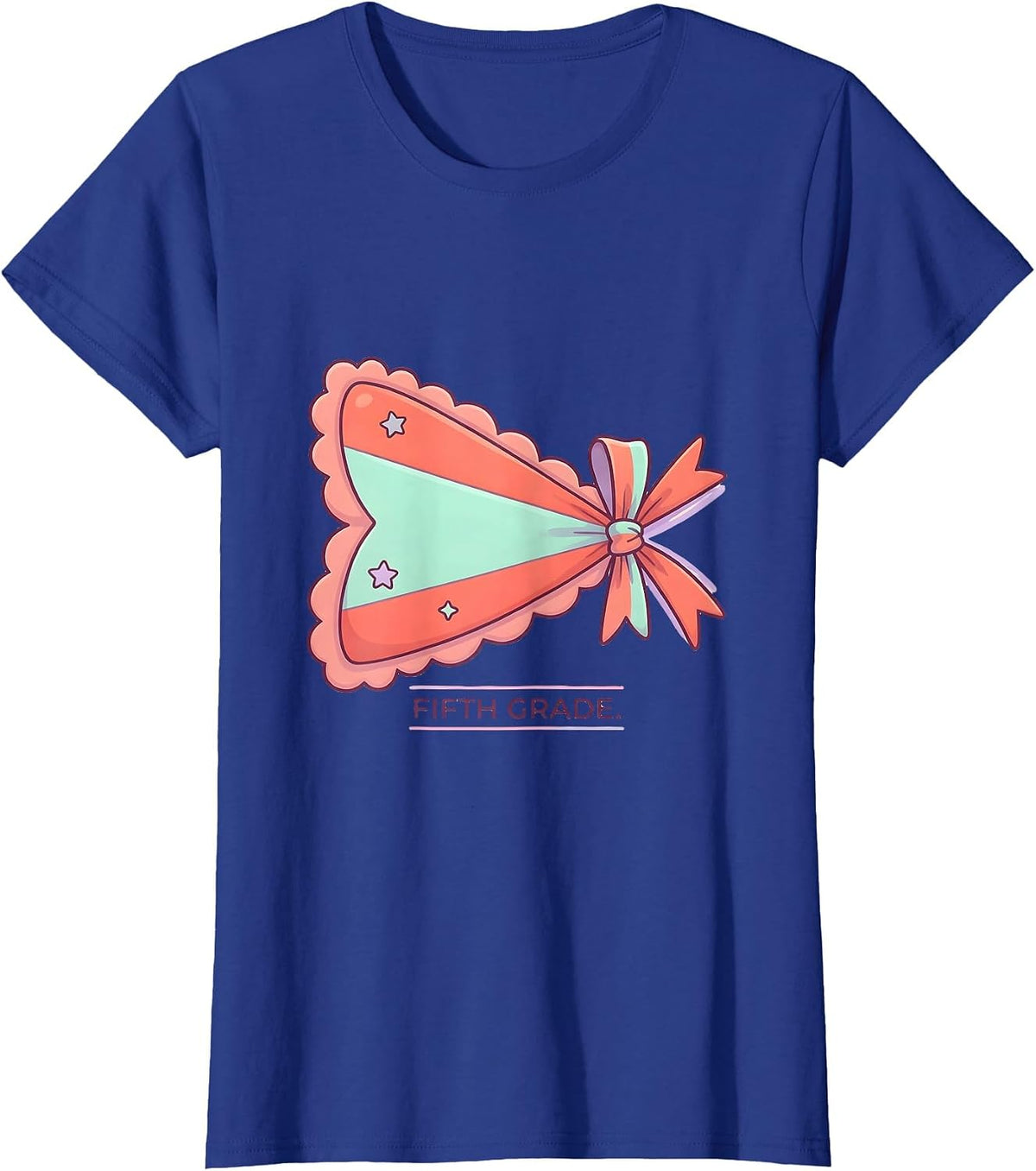Women's Fifth Grade Cute Kawaii Back To School Girl Teacher T-Shirt - Royal Blue