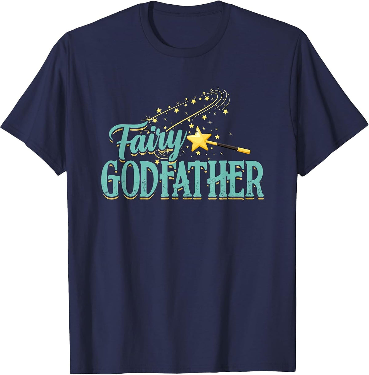 Fairy Godfather Magical Imaginary Being Fiction Fairy T-Shirt - Navy Blue