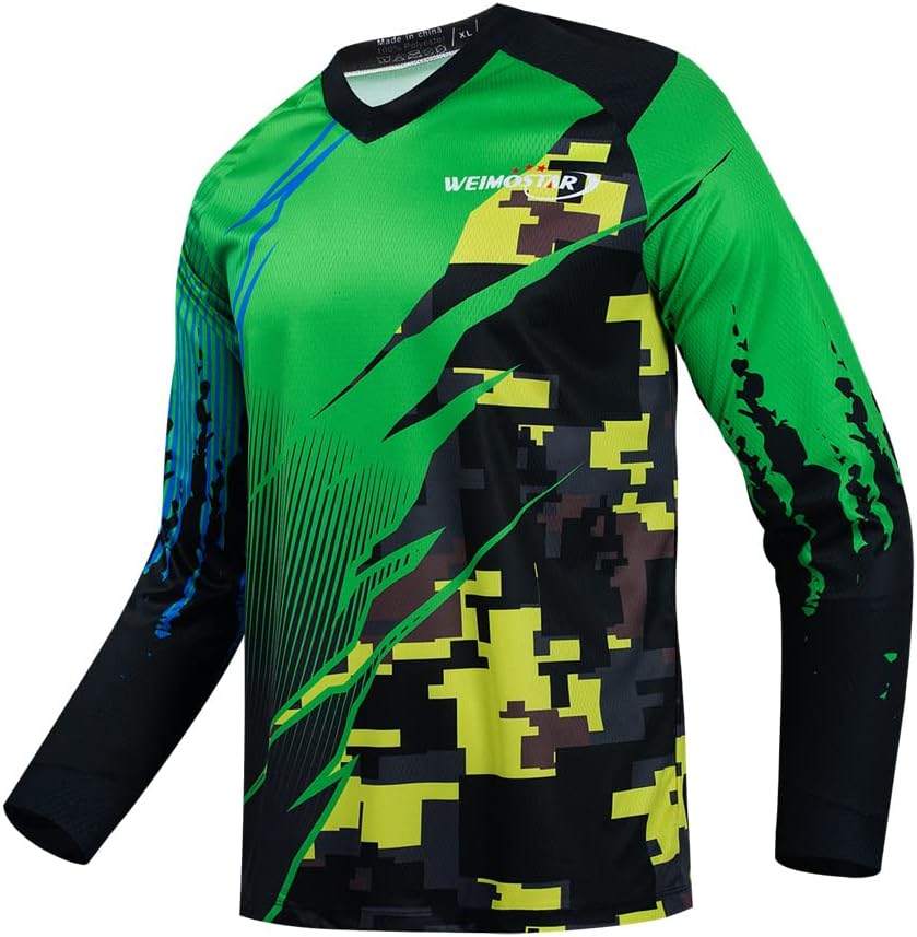 Cycling Sweatshirt Men MTB T-Shirt Long Sleeve Bike Motorcycle Shirts Bike Jersey Tops UV Protection - Cd9592