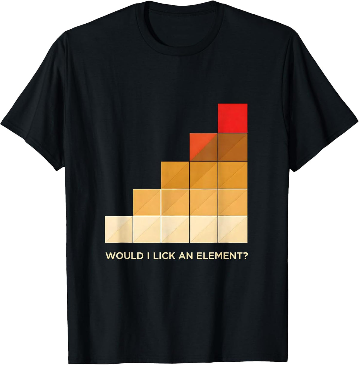Men's Would I Lick An Element Funny Periodic Table Chemistry T-Shirt - Black