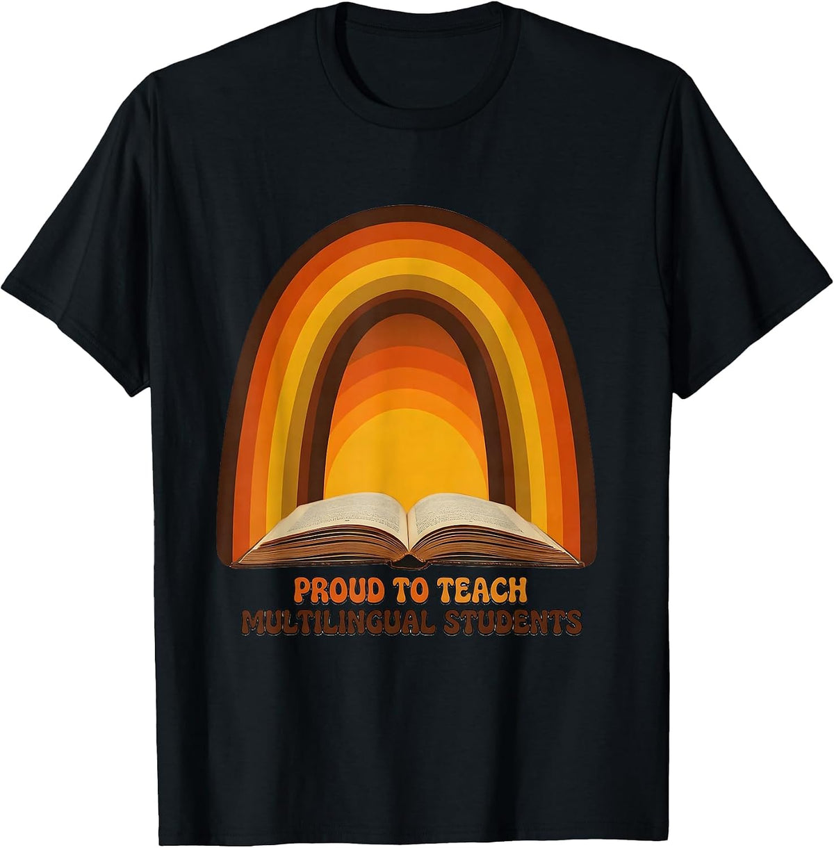 Men's Proud To Teach Multilingual Students Retro Spanish Teacher T-Shirt - Black