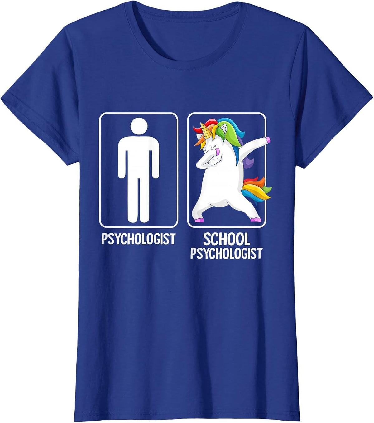 Unicorn Psychologist School Psychology Back to School T-Shirt - Royal Blue