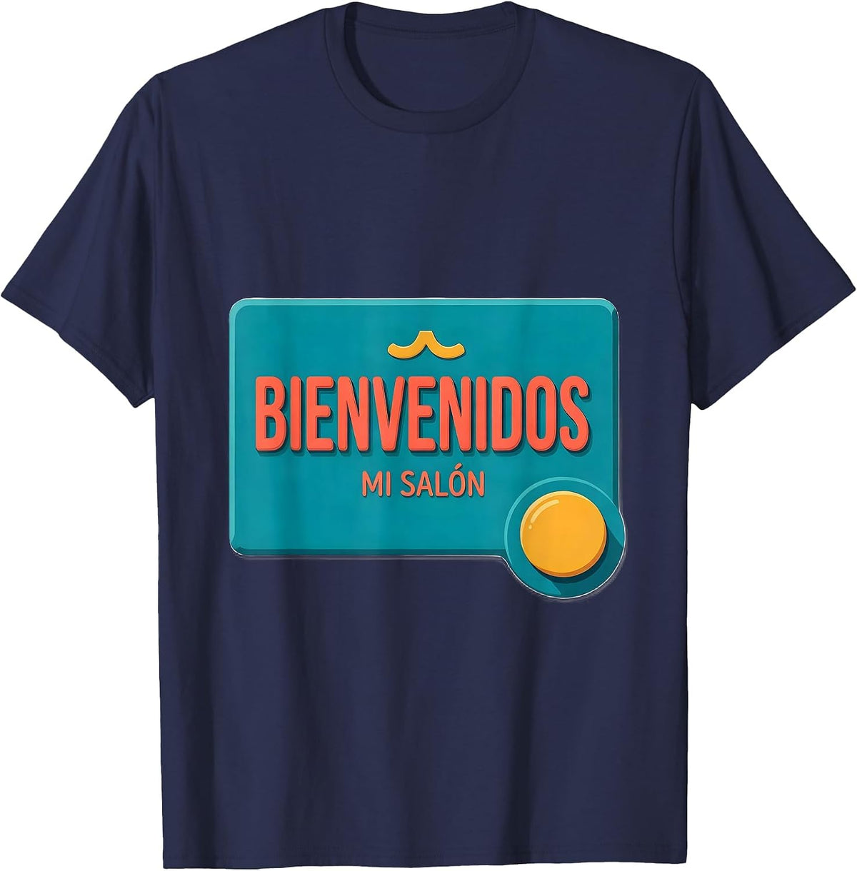 Men's Bienvenidos Mi Salón Bold Bilingual Spanish Teacher T-Shirt - Navy Blue