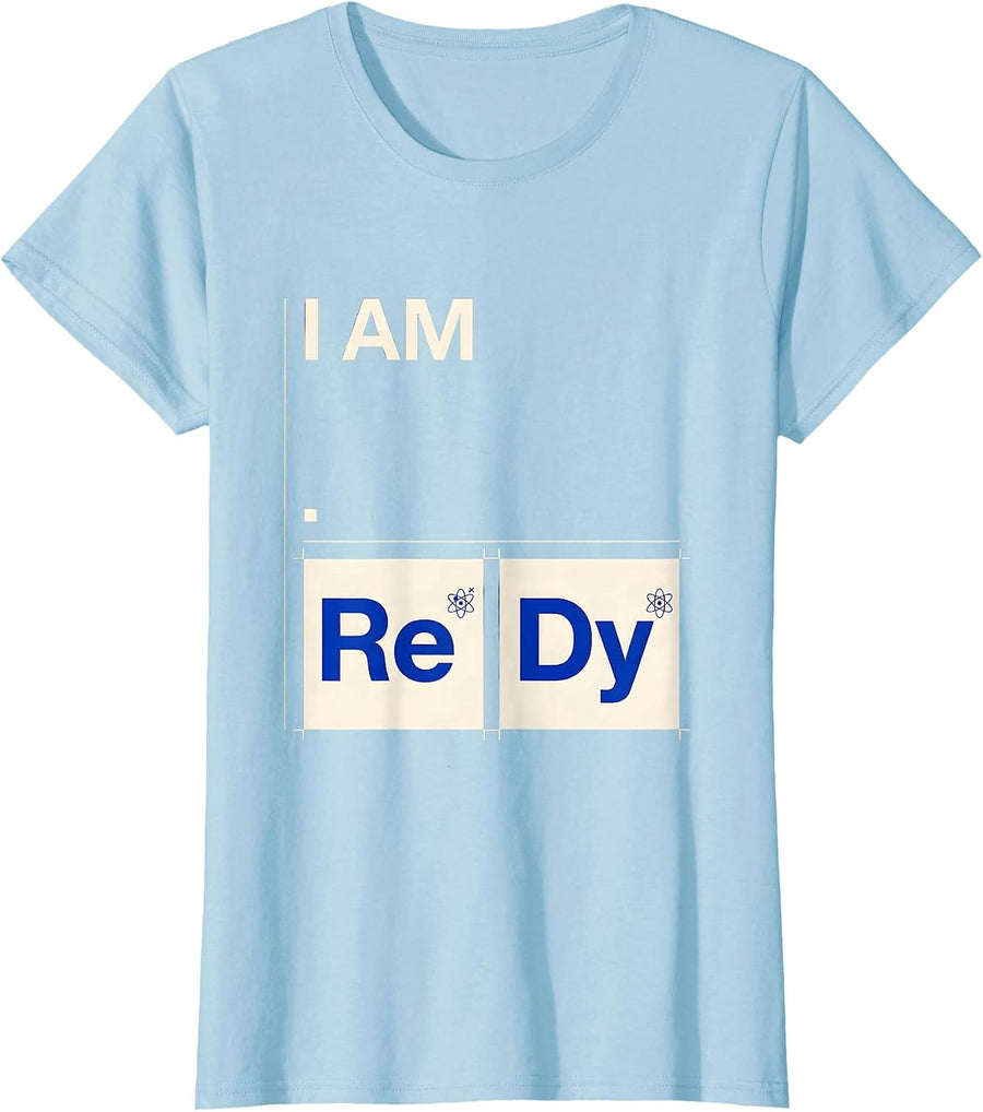 Women's I Am ReDy Swiss International Science Teacher Chemistry T-Shirt - Baby Blue