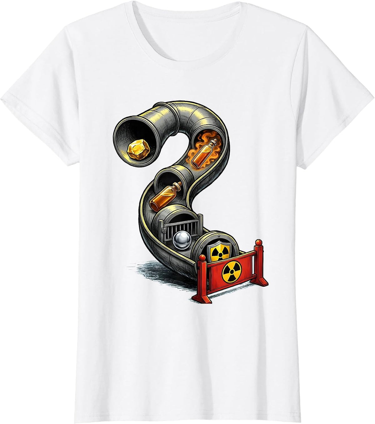 Women's Lab Escape Science Humor Teacher Student Gift T-Shirt - White