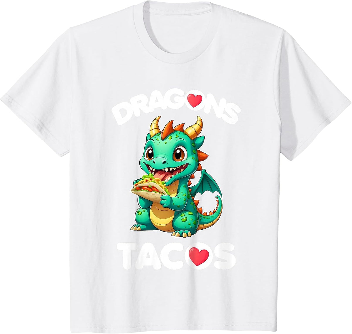 Dragons Love Tacos Cute Cinco De Mayo Mexican Food Kids Boys T-Shirt - White
