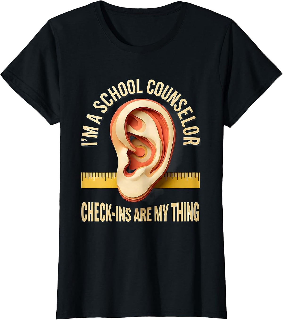 I'm a School Counselor—Check-Ins Are My Thing Funny T-Shirt - Black