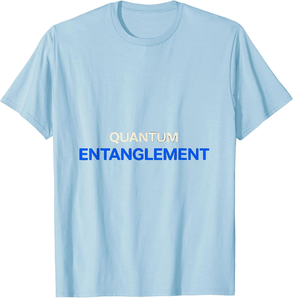 Men's Quantum Entanglement Minimalist Science Enthusiast Nerdy T-Shirt - Baby Blue