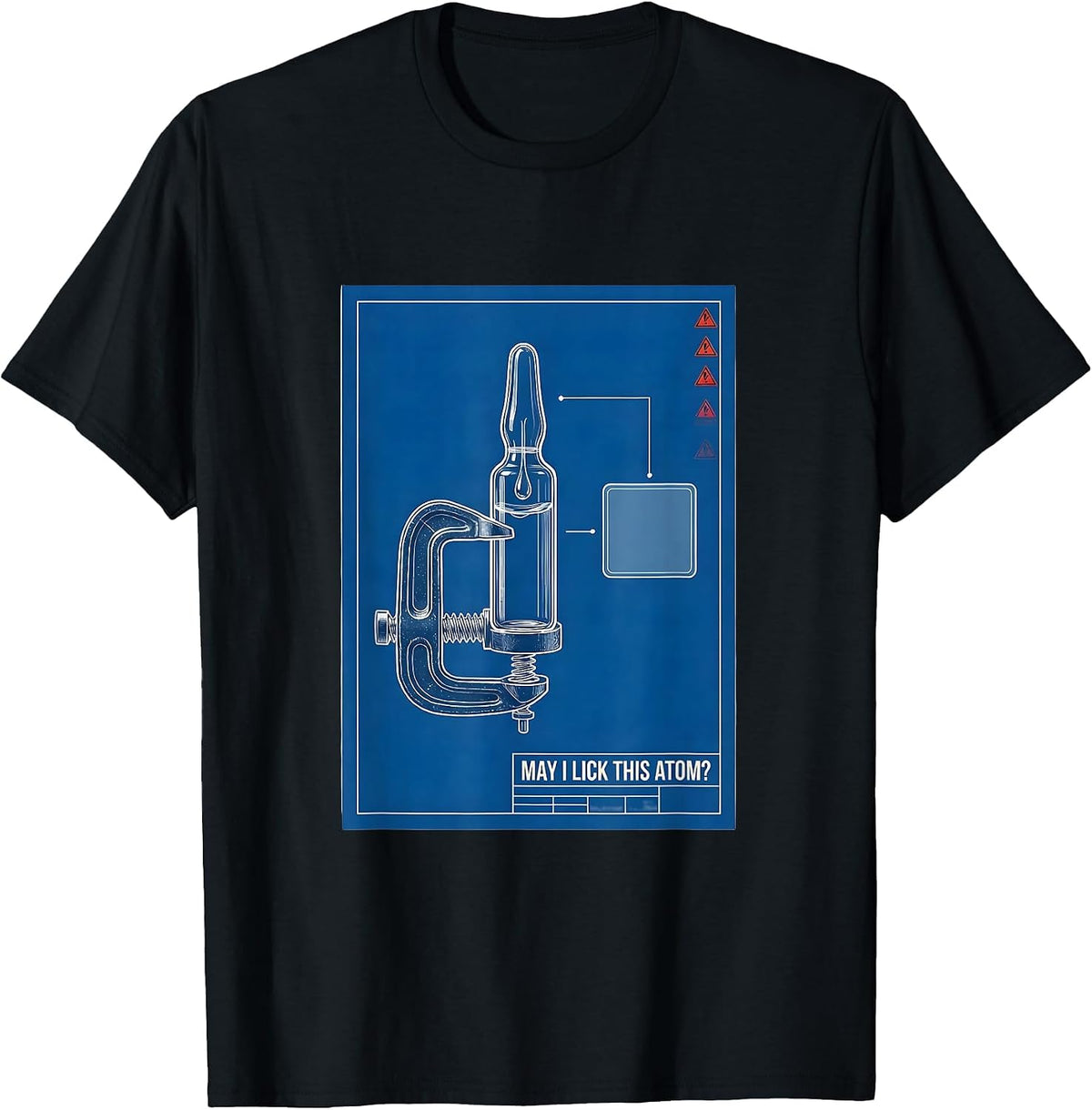Men's May I Lick This Atom Funny Periodic Table Science Teacher T-Shirt - Black