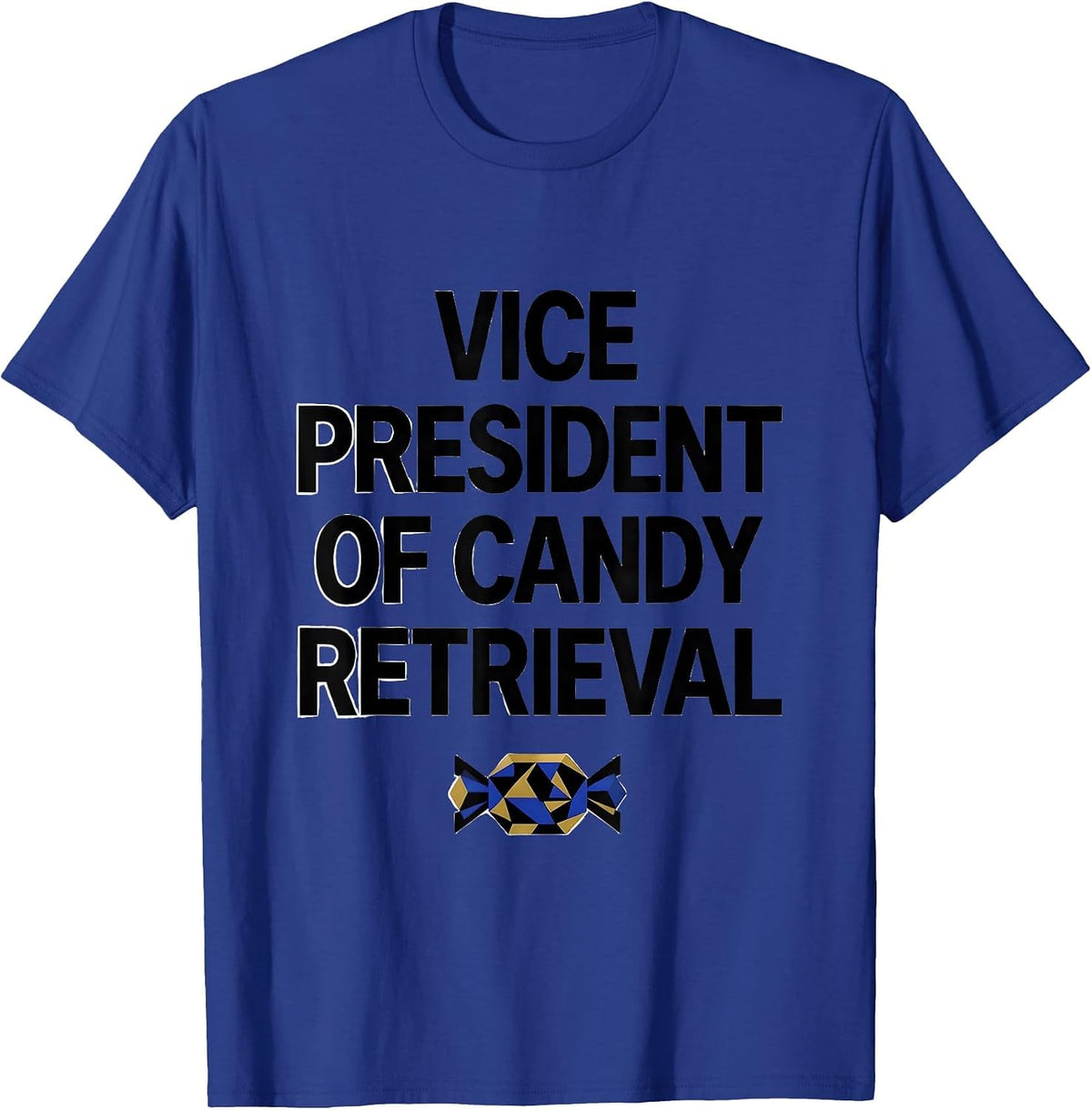 Men's Vice President Of Candy Retrieval Geometric Cinco De Mayo T-Shirt - Royal Blue
