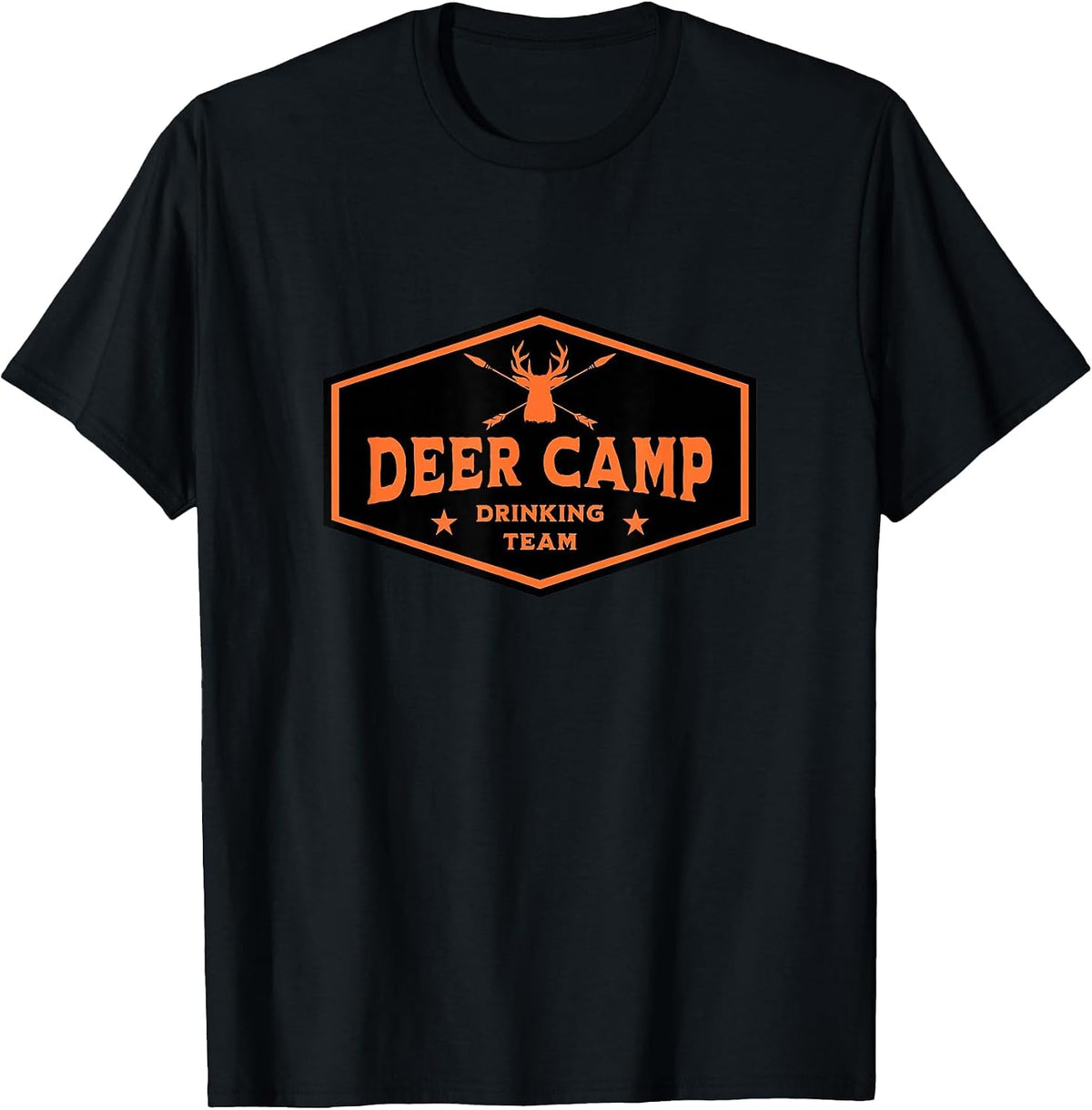Deer Camp Drinking Team - Funny Hunting T-Shirt - Black
