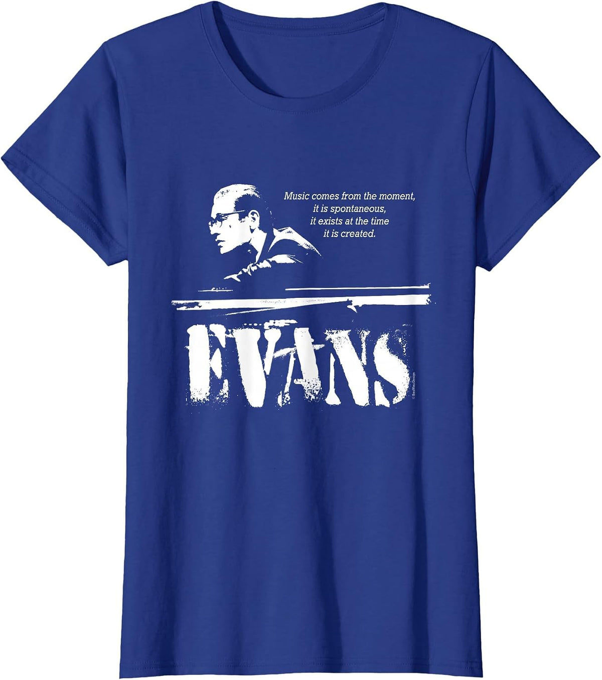 Evans Jazz Wisdom Pianist Musician (1 Colour) T-Shirt - Royal Blue