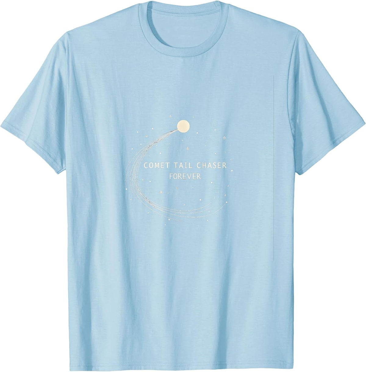 Comet Tail Chaser Forever Astronomy Design T-Shirt - Baby Blue