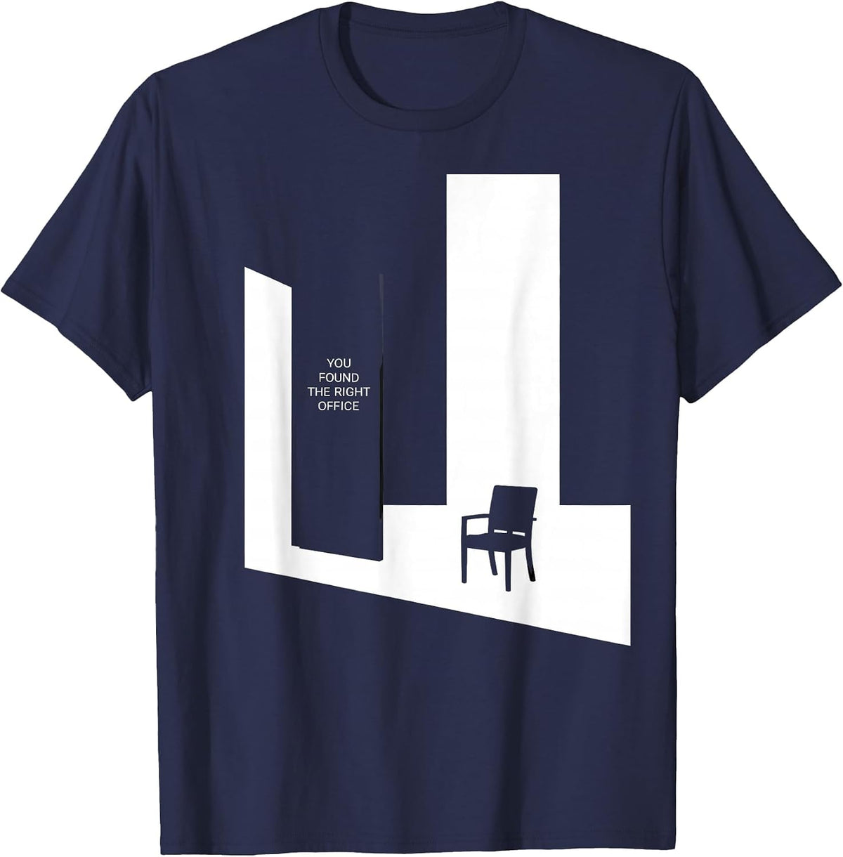 Men's You Found The Right Office Funny School Counselor Back T-Shirt - Navy Blue