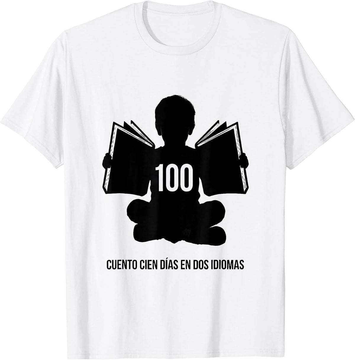 Men's Cuento Cien Días en Dos Idiomas Spanish Teacher 100th Day T-Shirt - White