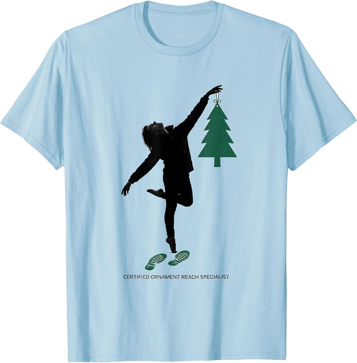 Men's Certified Ornament Reach Specialist Funny Physical Therapist T-Shirt - Baby Blue