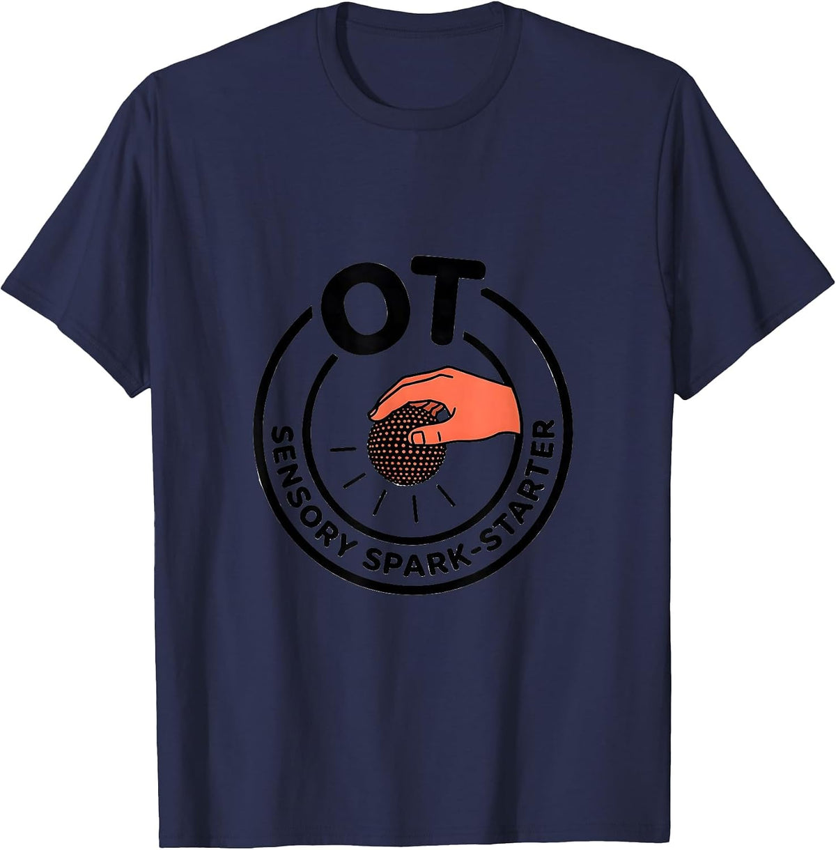Men's OT Sensory Spark-Starter Occupational Therapy OT Assistant T-Shirt - Navy Blue
