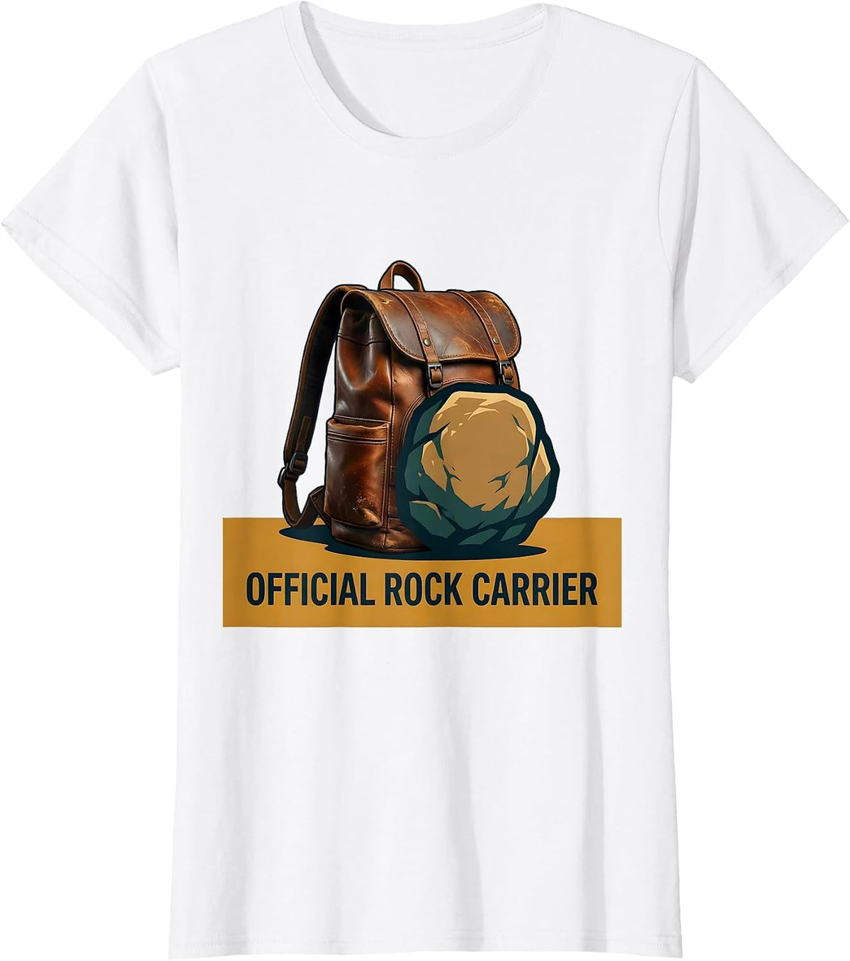 Official Rock Carrier Funny Rock Collector Geologist Humor T-Shirt - White